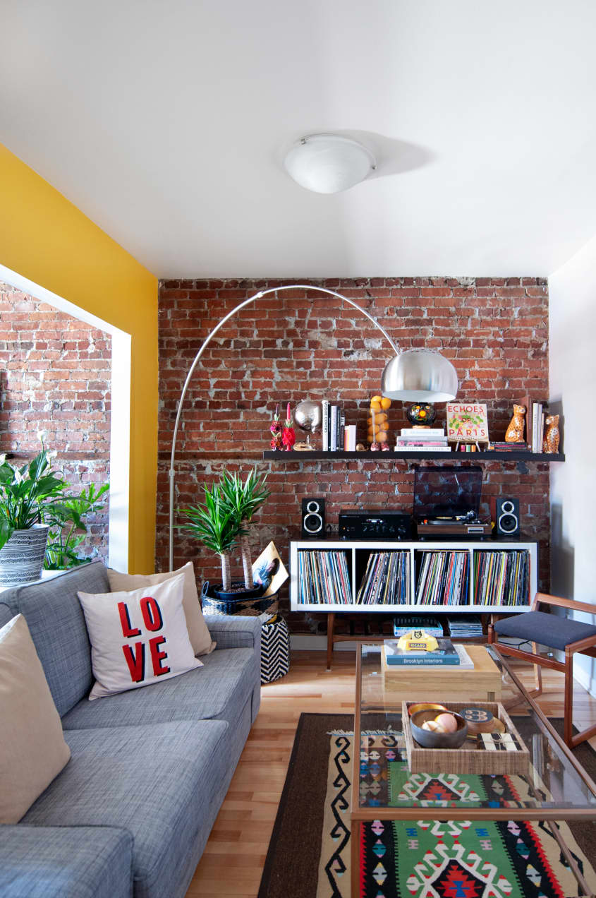 Exposed Brick Colorful Wall Paint Decor Ideas | Apartment Therapy